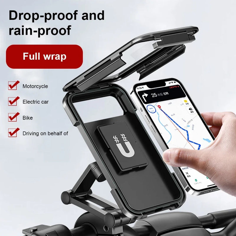 NavMaster™ - Magnetic and Waterproof Motorcycle-Bike Mobile Phone Holder