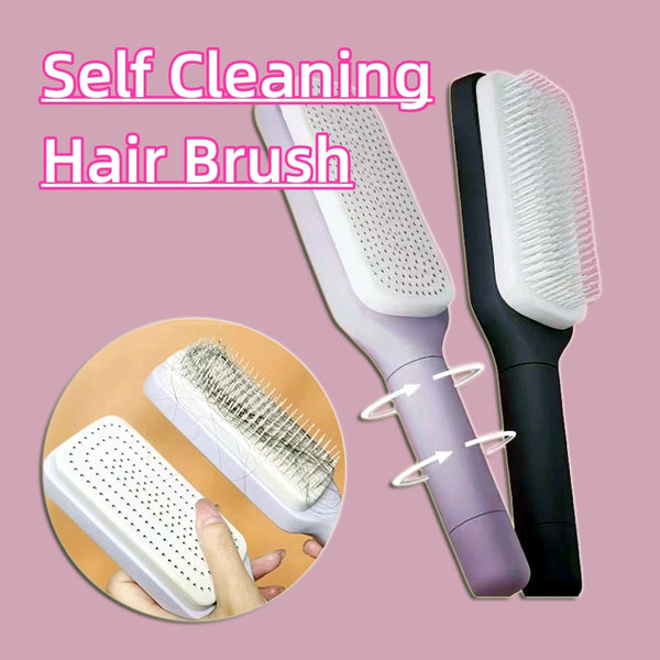 PureGlide Haircare Brush™ - 4 In 1 Self Cleaning Hair Brush - ZingoStore