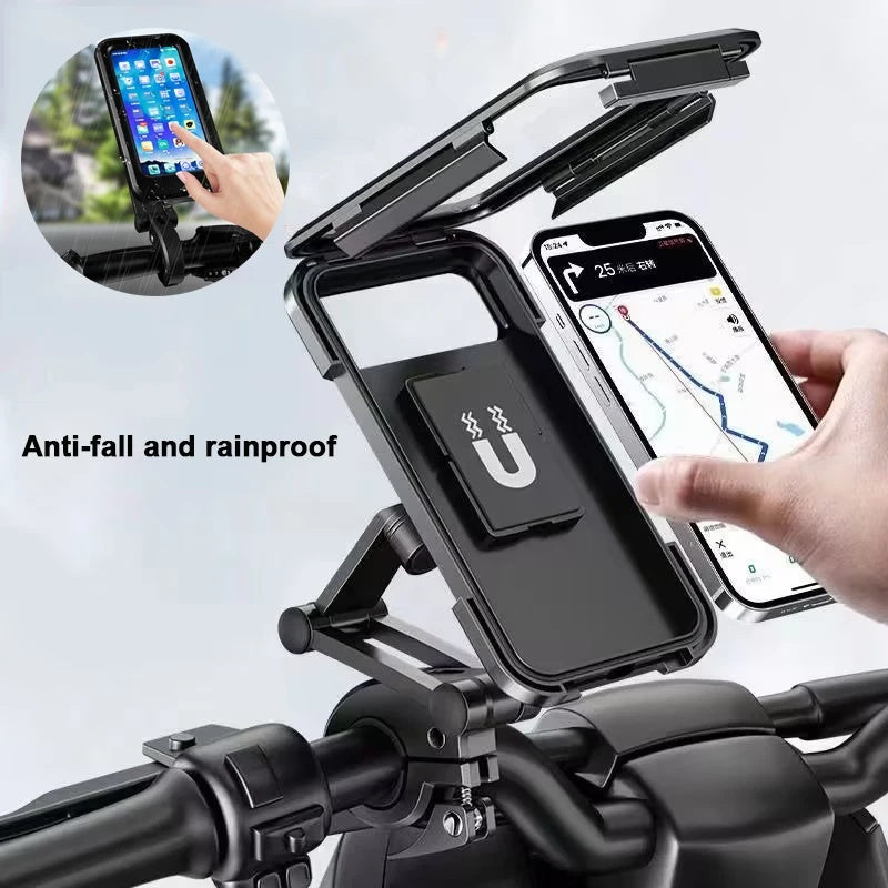 NavMaster™ - Magnetic and Waterproof Motorcycle-Bike Mobile Phone Holder
